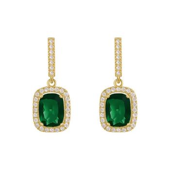 2023 New Fashion Wholesale Designer Inspired Small Emerald Dainty Natural Crystal Earrings - Skylark Network Co., Ltd - China