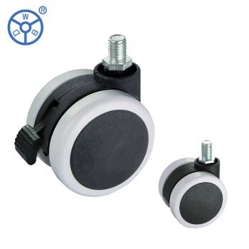 Wbd 2 2.5 Inch White Black Swivel Top Plate Stem Threaded Stem PU Furniture Caster Wheel for Office Chairs Small Cabinets Baby Beds - Guangzhou Ylcaster Metal Co., Ltd. - China