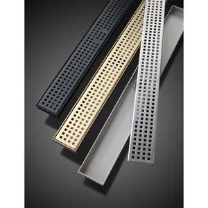 Stainless Steel 304 / 316 Square Holes Linear Drains Shower Floor Drains - Jiangmen Mega Casa Co., Ltd. - China