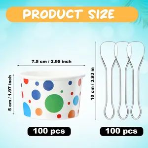 Custom Paper Ice Cream Cup, White/Kraft Soup Cup, Paper Hot and Cold Paper Bowl - Xiamenshi Baijiada Paper Plastic Products Co., Ltd. - China