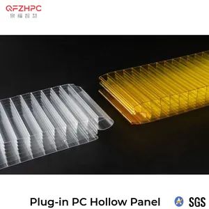 Transparent Multi-Color Plug-Pattern Polycarbonate Hollow Sheet for Wall Decoration - SHANGHAI QUANFU SHEETS CO., LTD. - China