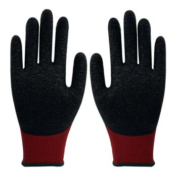 Labor Protection Gloves Ten Needle Wrinkle Gloves Wholesale Wear-Resistant Anti-Slip Latex DIP Plastic Hanging Glue DIP Wrinkle Gloves Manufacturers - Linyi Golden Dragon Source Safety Technology Co., Ltd. - China