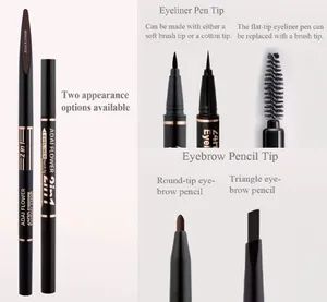 Eyeliner & Eyebrow Pencil - Dual Ended, Beveled, Glittering Print - Ningbo Adel Cosmetics Co., Ltd - China