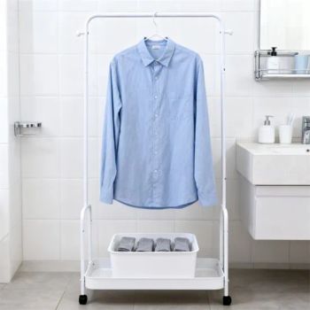 No Drill Coat Rack Practical Rental Home Storage Organizer Color White Style Modern N.W. 2.05 Kg G.W. 2.45 Kg CTN 1 - Hebei Booming Furnishings Co., Ltd - China