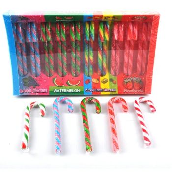 Wholesale Custom Colorful Hard Candy Canes Fruit Flavors Sweet Christmas Candy - Nanchang Xolfood Co., Ltd - China