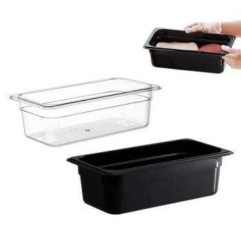 Transparent Black Plastic Polycarbonate PC Gastronorm Gn Container Food Pan for Restaurant Pans - Jiangmen Goodman Cleaning Supplies Co., Ltd. - China