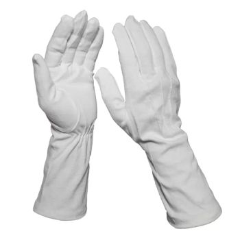Fashion White Beautiful Long Cuff Custom Size Parade Etiquette Ceremony Gloves - Shijiazhuang Runlei Labour Protection Supplies Co., Ltd. - China