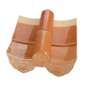 Traditional Chinese Terracotta Clay Roof Tiles Malaysia Color Orange Weight 1.1kg PCS/Carton 20 Surface Glazed Package Carton - Foshan Hanse Industrial Co., Ltd. - China