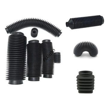 Universal Neoprene Flexible Accordion Cylinder Rubber Round Dust Bellow Covers Silicone Rubber Bellow - Qingdao Fluido Industrial Co., Ltd. - China