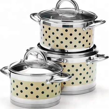 Color Painting Stainless Cook Pot Kitchen Ware Cooking Stock Pots Cookware Sets - Shenzhen Rocket Industry Co., Ltd. - China