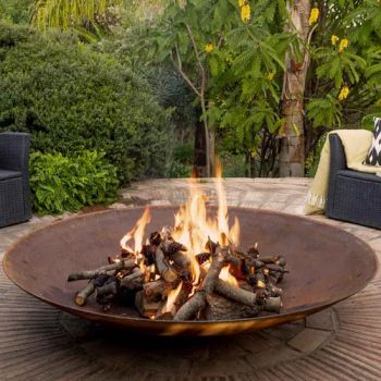 Metal Fire Pit Bowls Outdoor Corten Steel Fire Bowl 100cm Shape Round MOQ 1 Piece Trademark No Color Rusted Style Modern - Henan Smallalley Trading Co., Ltd. - China