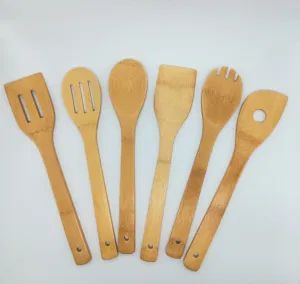 Wooden Bamboo Spoon Kitchen Utensils 6PCS Cooking Tools Set - Xiamen Ebei Import & Export Co., Ltd. - China