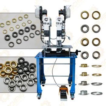 Automatic Electric Double-Head Eyelet Machine for Paper Bags Servo Core Motor Component Grommet Punching Machine - Qingdao QC Machinery Co.,LTD - China