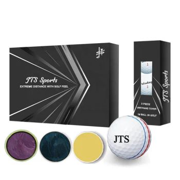 Golf Ball Wholesale Custom Golf Three Piece Soft Ball Long Distance Custom - Xiamen JTS Sports Equipment Co., Ltd. - China