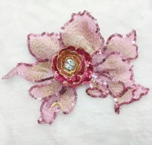 Fashion Colorful Beaded Lurex Flower Lace Motif Accessories for Dress - Marigold Garment Accessories Co., Ltd. - China