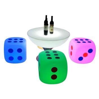 Luminous LED Plastic Outdoor Furniture Commercial Bar Tables LED Nightclub Furniture - Guangzhou MINGXUAN Stage Light Equipment CO.,LTD - China