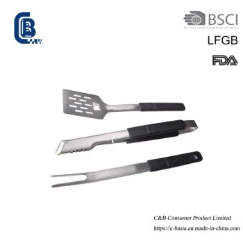 3PCS Camping Barbecue Grilling Set, BBQ Tools, Spatula, Fork, Tongs - Yangjiang C&B Consumer Product Limited - China