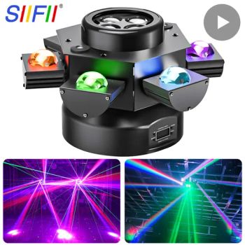 6 Arm Bee-Eye Laser Head-Shaking Lamp DJ Lights Moving Heads for Stage Indoor Ambiance Lamp - Guangzhou Sanfei Stage Lighting Co., Ltd - China