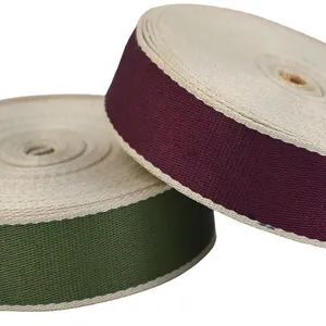 Multi-Color Thickened Polyester Cotton Fabric Webbing, Canvas Webbing for Backpacks, Multi-Color Garment Accessories, Webbing for Pet Leashes - Golden Future Tech Co,.Ltd - China