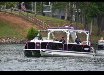 Allhouse Houseboat 30FT Double Layer Aluminum Pontoon Boats with LED Light and MP3 Speaker Slide Pontoons - Shandong Allhouse Houseboat Co., Ltd. - China
