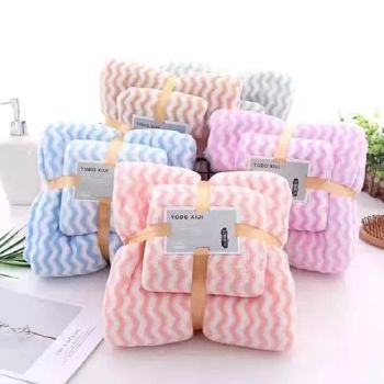 Wholesale Hot Sell Quick Dry Lightweight Absorbent Sand Free Striped Custom Microfiber Towels Set - Jinzhou city Jingxin Textile Co., Ltd - China