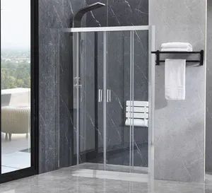 Easy Clean Straight Aluminium Sliding Shower Door 2 Origin Wuhu Trademark DMAN Shape Rectangular HS Code 9406900090 Open Style - Anhui Dman Smart Home Co., Ltd. - China