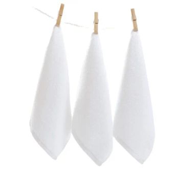 100% Cotton Organic 32*32cm 600GSM Face Towel Muslin Washcloths Technics Woven Packing Waterproof Polybag/Carton/Customized Accepted - Shanghai General Textile Co., Ltd. - China