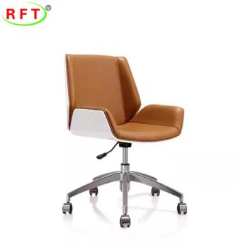 White Plywood Brown PU Genuine Leather Hospital Doctor Chair - FOSHAN AH FAN TI FURNITURE CO.,LTD - China
