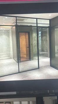 Glass Door Exterior Commercial Glass Partition Sliding Patio Doors with Accordion Fly Screen - Hefei Yiwan Architectural Decoration Engineering Co., Ltd. - China