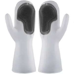 Palm Brush Silicone Dishwashing Gloves Waterproof and Anti Slip Kitchen Gloves - Zhongshan Xinyuan Silicone Rubber Co. Ltd - China
