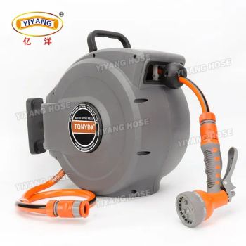 Hot Selling 10m 15m 50FT 20m 30m 100FT Water Hose Reel Automatic Retractable Hose Reel Set Watering Garden Hose Pipe Reel - GUANGDONG YIYANG HOSE CO., LTD - China