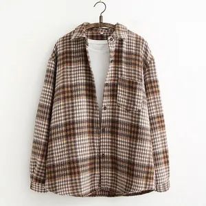 Autumn Full Sleeve Custom Color Oversized Heavy Cotton Flannel Plaid Mens Shirts - Yancheng Yunqian Apparel Co.,Ltd - China