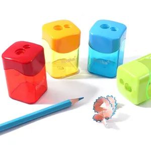 Foska School Supplies Dual Holes Compact Colored Handheld Kids Plastic Pencil Sharpener - Anhui Sunshine Stationery Co., Ltd. - China