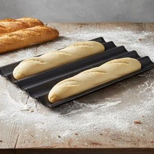 Bakeware Aluminum Baking Pan Mold Perforated French Slots Grooves Bakery Oven Tray Baguette Baking Trays - Jiangsu T-Shine Bakeware Co., Ltd. - China
