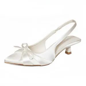 Womens Slingback Pumps Bow Tie Kitten Heels Mules Wedding Dress Pumps Shoes - LC UNITE CO., LTD - China