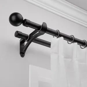 Double Curtain Rod Color Ab Material Metal Type Curtain Rod Rod Diameter 28mm Rings Diameter 35mm Rod Quantity Double Rod Thickness - Foshan Xinyiyuan Building Material Co., Ltd. - China