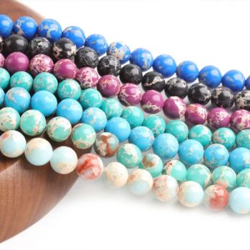 Colorful Emperor Jasper Stone Beads Used in Jewelry Design to Make Necklace & Bracelet - Ningbo General Union Co., Ltd. - China