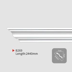 New Building Material Polyurethane PU Ceiling Plastic White Primed Mouldings for Interior - Guangzhou Everwall Co., Ltd - China
