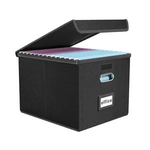 Multifunctional Storage Bins Collapsible Fabric Storage Box File Organizer with Lid - Jinhua Saving Industry and Trade Co. Ltd - China