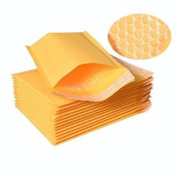 Customized Package Express Golden Kraft Bubble Envelope Bags Foam Shockproof Bags Clothing Bubble Envelope Malier - Chengdu Dengfengyu Packaging Technology Co., Ltd. - China