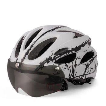 Bicycle Protective Helmet with UV-Blocking Glasses One-Piece Adjustable Adult Helmet Ski Riding Protector - Market Union Co. Ltd. - China
