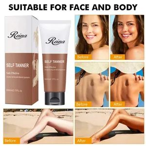 Tanning Lotion/Cream Self Tanner SPF OTC Drug GMP Origin China Model NO. Sunscreen Trademark Customized Specification 5.5 - Reina Cosmetics (Guangzhou) Co., Ltd. - China