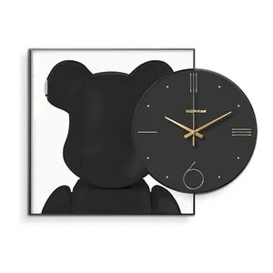 Modern Crystal Wall Clock with Cartoon Bear Pattern Unique Double-Face Needle Display for Home Decor and Cool Gift - Zhejiang Pangoo Cultural & Art Co., Ltd. - China