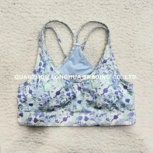 Women Sports Yoga Gym Workout Fitness Bras Tops Type Top Origin China Gender Women's Sample 2 Weeks Size Customized Pattern - QUANZHOU LONGHUA TRADING CO., LTD. - China