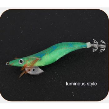 10PCS 3.5# Wooden Shrimp Lure Squid Hook Luminous Squid Jig Fishing Lure - Ningbo ETDZ Holdings Ltd. - China