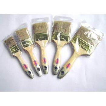 Mideast Market Golden Top Vanished Wooden Handle White Bristles Paint Brushes - SHENGZHOU KOKO BRUSH STEEL FILES TOOLS FACTORY - China