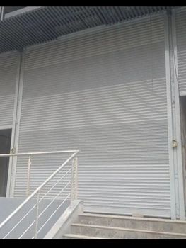 Mild Steel Galvalume Perforated Rolling Shutter Color White Material Mild Steel Control Components Push Button Operating Option With - Laksmi Steels And Shutters - India
