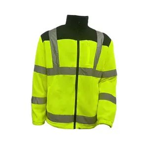 3m Reflective Tape Safety Wear Work Clothes Construction Workwear Men Outdoor Polar Fleece Soft Shell Jacket - Kinglong Protective Products (Hubei) Co., Ltd. - China