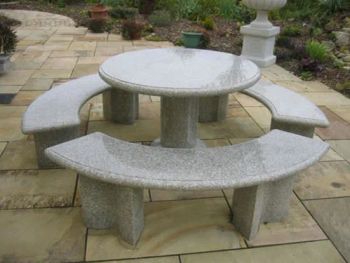 Customized Size Hand Made Natural Stone Granite Marble Carving Bench Table Furniture Sets for Garden - Zhengzhou Millie Arts & Crafts Co., Ltd. - China