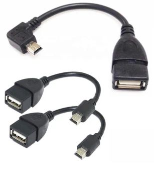 Angle Mini USB OTG Cable for Digital Cameras USB a Female to Mini USB B 5 Pin Male Adapter Cable - Eternalstar Technology Co., Ltd. - China